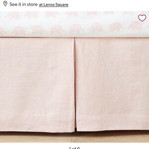 Pottery Barn Blush Linen Crib Skirt